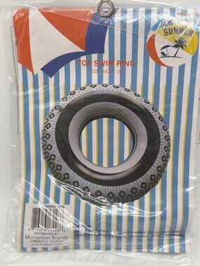 Toy Swim Ring 50CM Inflatable Pool Float With Tire Design For Summer Water Fun